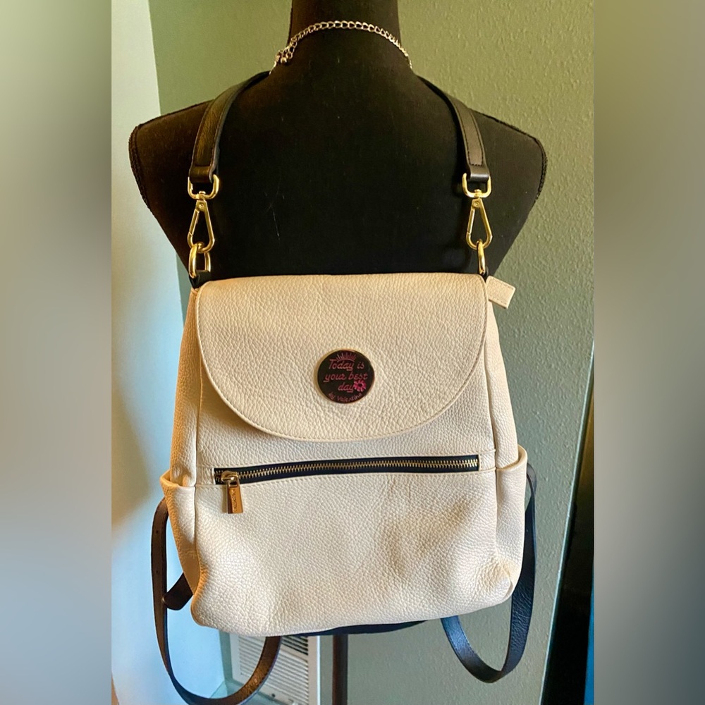 Valentina Italian Leather Pebbled Purse/Backpack